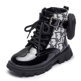 Giày Bốt Martin Cổ Thấp Giữ Ấm Mùa Đông Chống Thấm Nước Phong Cách Công Chúa Anh Quốc Hàng Mới Dành Cho Bé Gái 2021