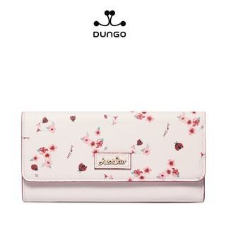 Ví Dài Nữ JUST STAR In Hoa Đào Đỏ DU070625-04- DUNGO