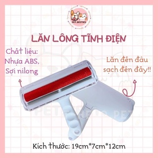 Cây lăn tĩnh điện hút lông chó mèo trên giường, nệm, sofa - cây lăn bụi, lông thú cưng - pet.bestie