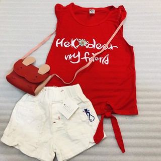 Bộ đồ bé gái set trang phục đồ bộ cho bé áo cotton giấy quần kaki hàng VNXK 2-6 tuổi - Ảnh thật Misolkids by huong274