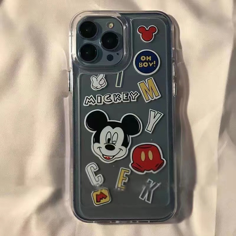 Ốp Điện Thoại Trong Suốt Hình Chuột Mickey Minnie Cho iphone 14 pro Max 11 13 7 8 Plus 12 13Pro Max X XS Max 7 8 SE 2020