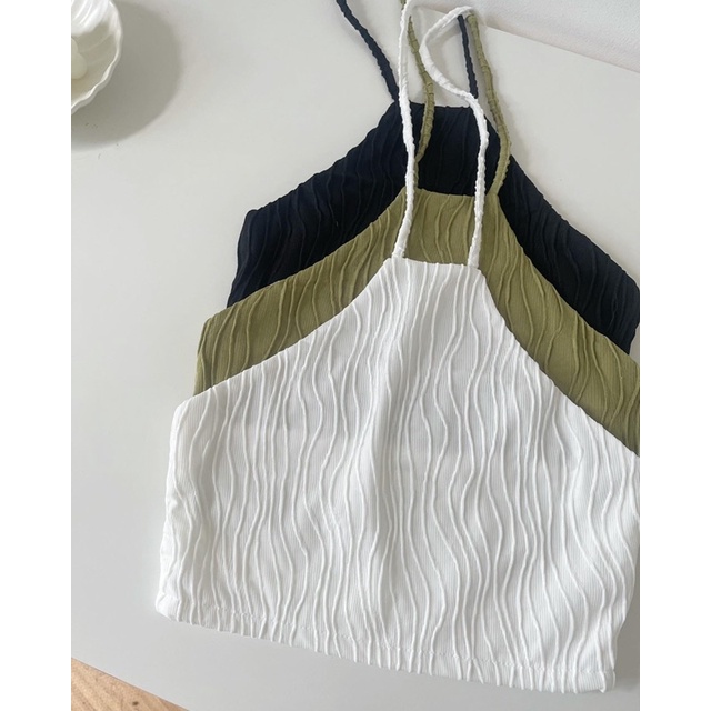 Áo croptop yếm cột dây (Hàng sẵn/ảnh thật)