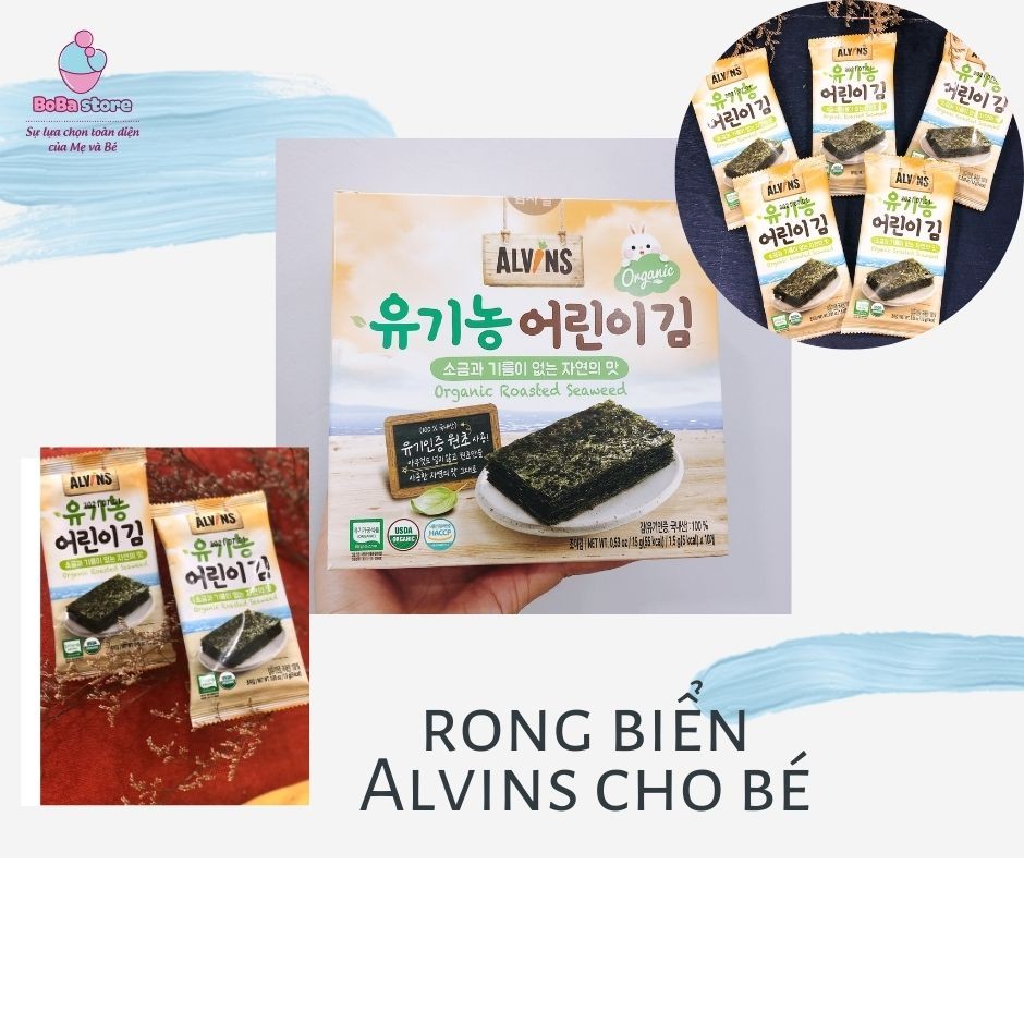 Rong Biển tách muối hữu cơ Alvins cho bé từ 9th