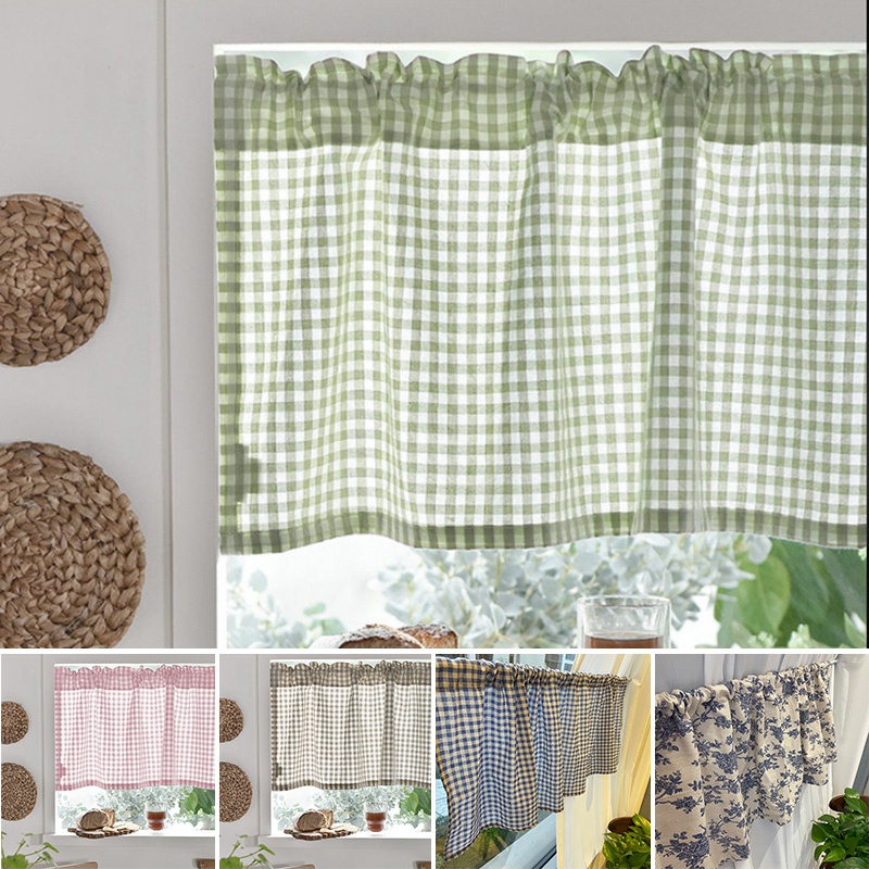 Rèm cửa sổ Ngắn Bằng Cotton Trang Trí Nhà
