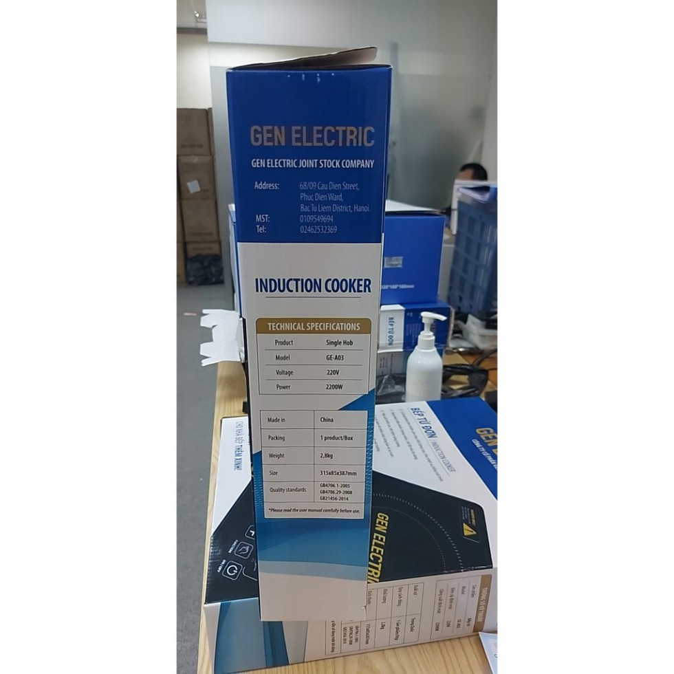 Bếp từ Bếp từ Gen Electric GE-A03, Mặt kính Ceramic siêu chịu lực, chịu nhiệt, Công suất 2200W. Bảo hành 12 tháng