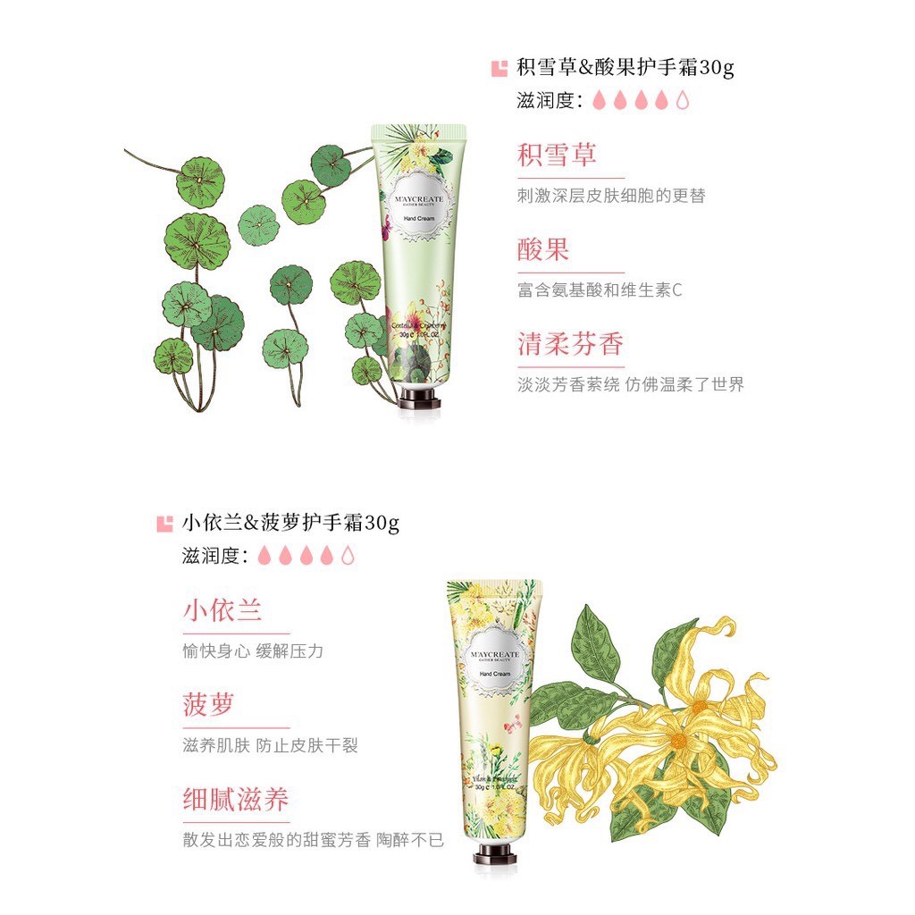 Set 10 Kem dưỡng da tay [MẪU MỚI ] Maycreate , kem bôi tay dưỡng ẩm LYSHOP A61