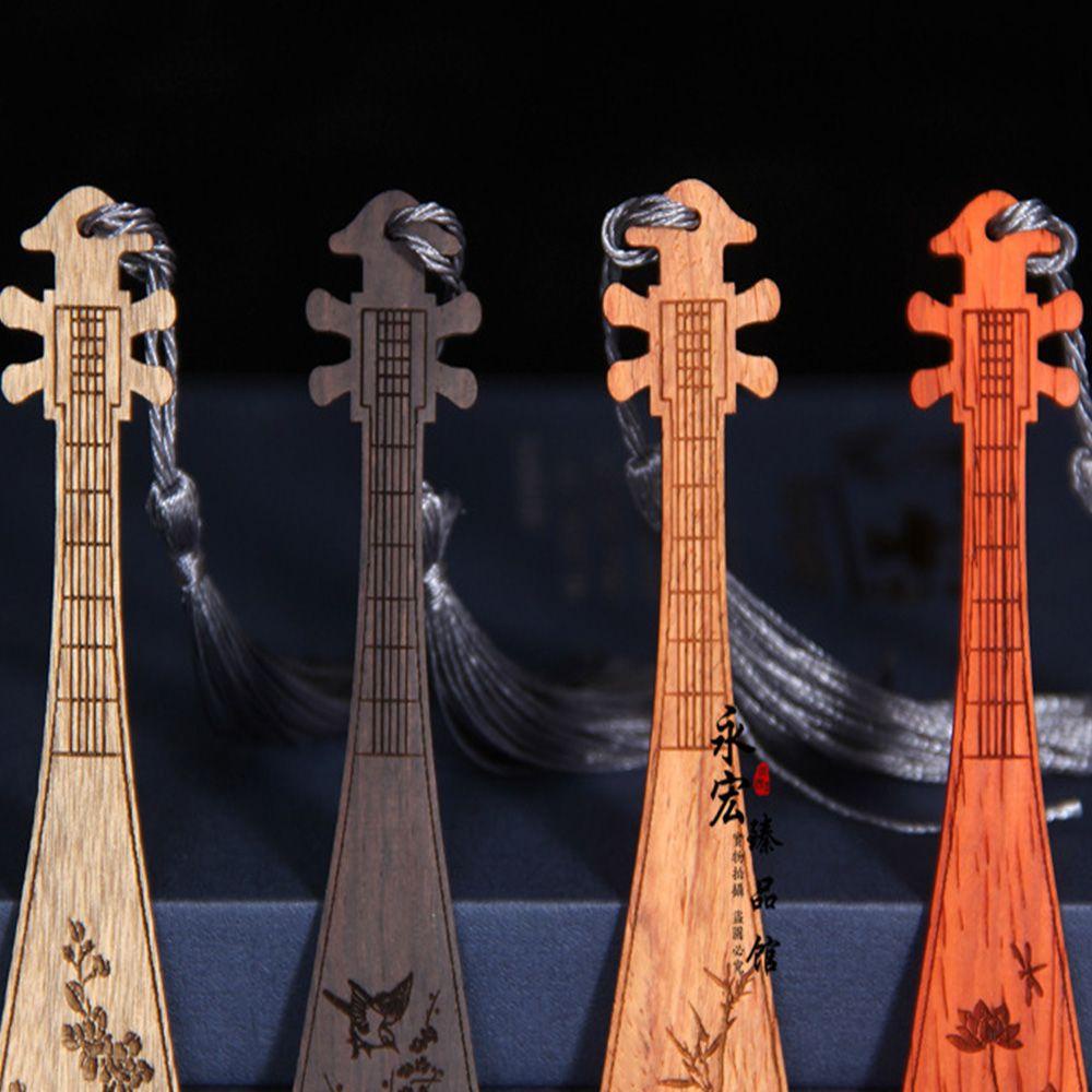 Kẹp Sách Bằng Tre Phối Tua Rua Phong Cách Retro