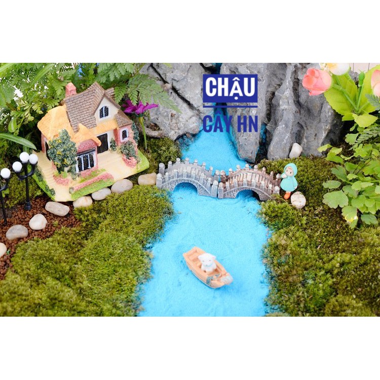 Cầu đá vòm làm Phụ Kiện Tiểu Cảnh Trang Trí Chậu Cây, Sen Đá, terrarium, charm slime