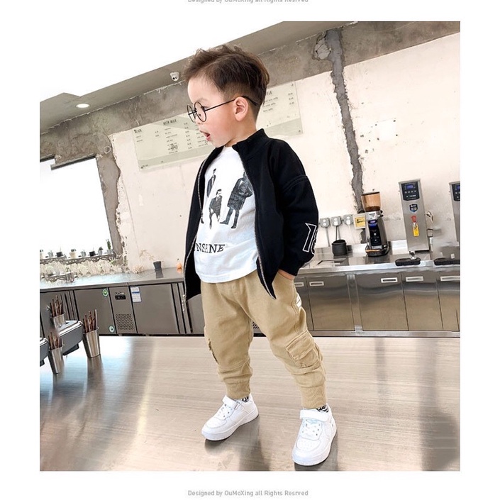 SIZE ĐẠI 15-35KG: Quần kaki túi hộp đây sành điệu cho bé trai bé gái - QKTHD