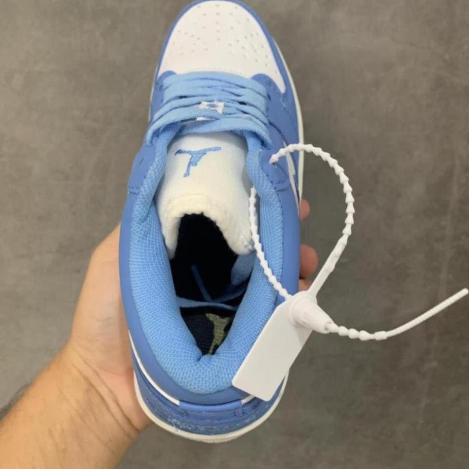 ⚡𝗕𝗜𝗚 𝗦𝗔𝗟𝗘⚡ Giày jordan 1 màu xanh dương cổ thấp , giày sneaker JD1 low blue đi đôi đẹp , full box bill tag | BigBuy360 - bigbuy360.vn