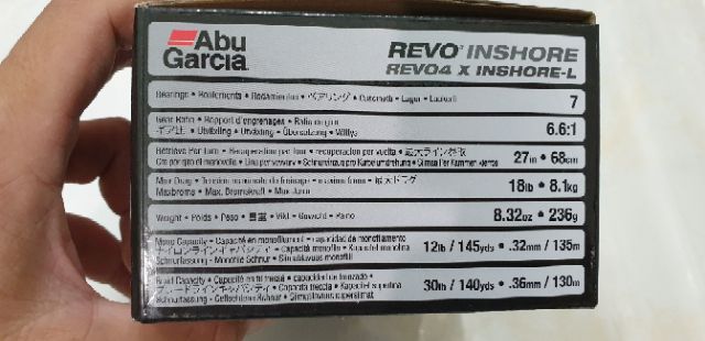 Máy Abu Garcia Revo4 X INSHORE Made in Korea