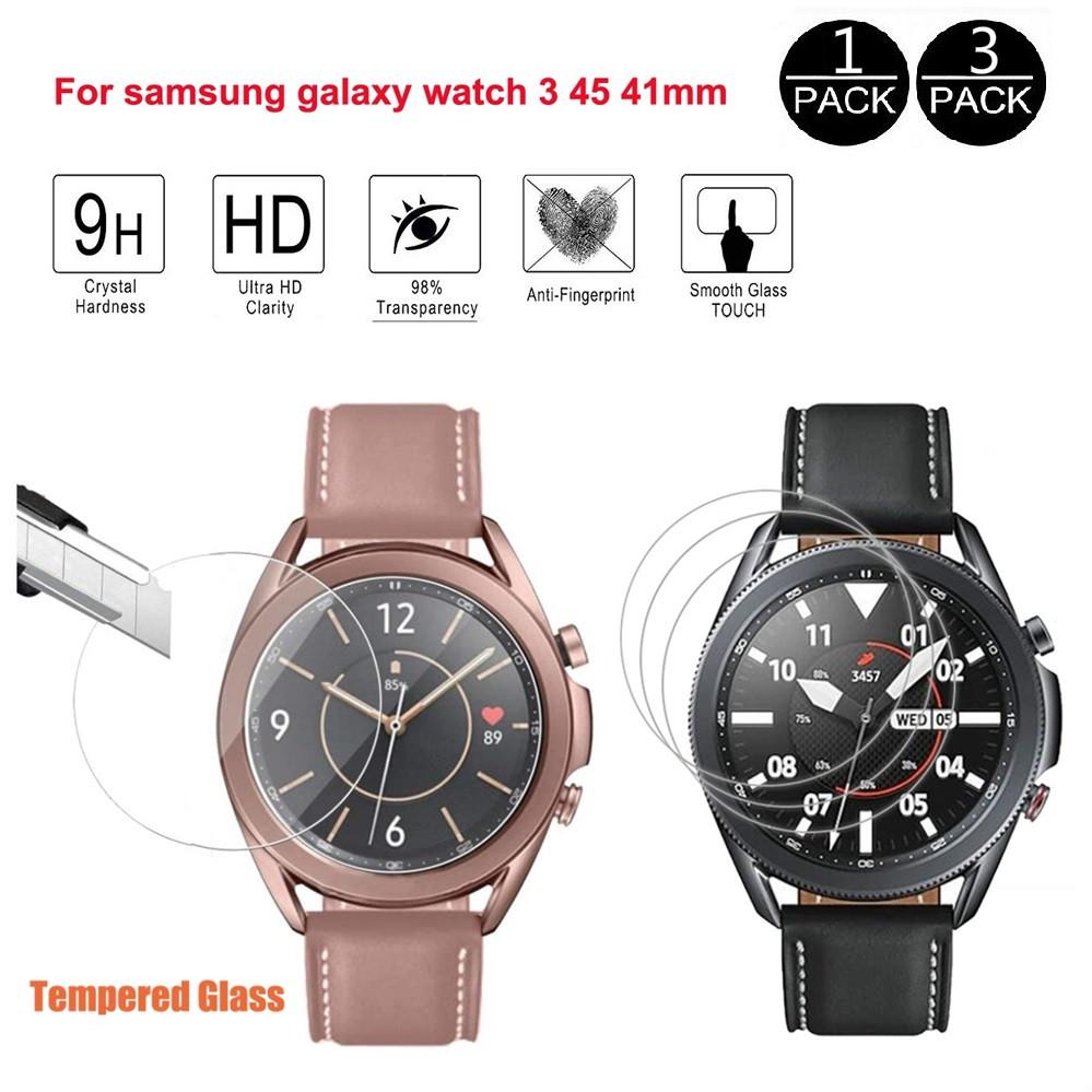 3 Miếng Dán Cường Lực 9h Hd Cho Đồng Hồ Thông Minh Samsung Galaxy Watch 3 41 45mm