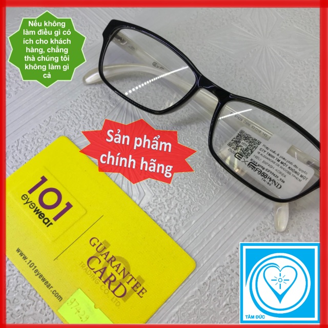 gọng kính cận ExFash (Hàn Quốc) mã số: EF97429_956, đen càng trắng sữa, bản lề gia cố bằng hợp kim bền chắc.