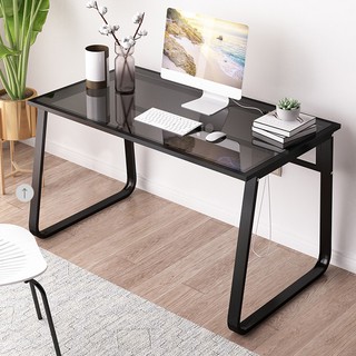 Bàn làm việc - Bàn học tập khung thép mặt kính cường lực cao cấp