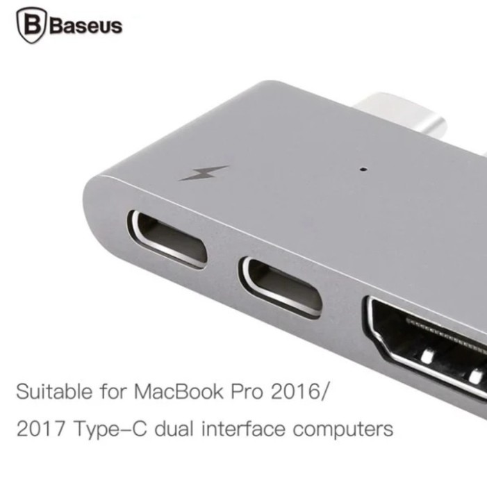 Sản phẩm  Bộ Hub chuyển đổi 5 trong 1 dành cho Macbook Pro nhãn hiệu Baseus CAHUB-B0G ..