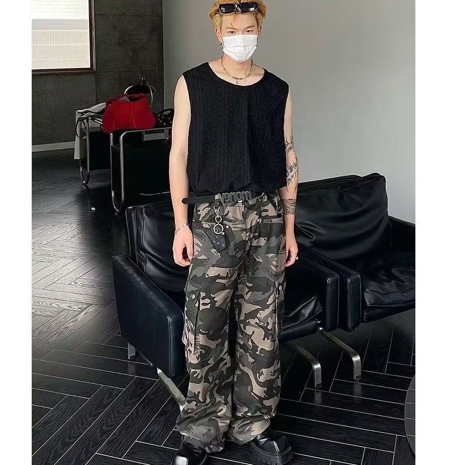 Quần Dài Lưng Cao Ống Rộng Họa Tiết Rằn Ri Thời Trang Mùa Hè Cho Nam | BigBuy360 - bigbuy360.vn