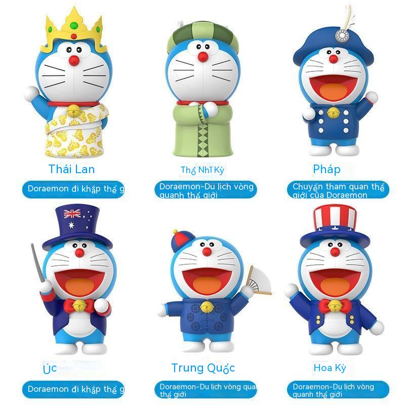 Doraemon đi khắp thế giới  figure  búp bê  vật trang trí  món quà sinh nhật  món quà  chú mèo máy leng keng