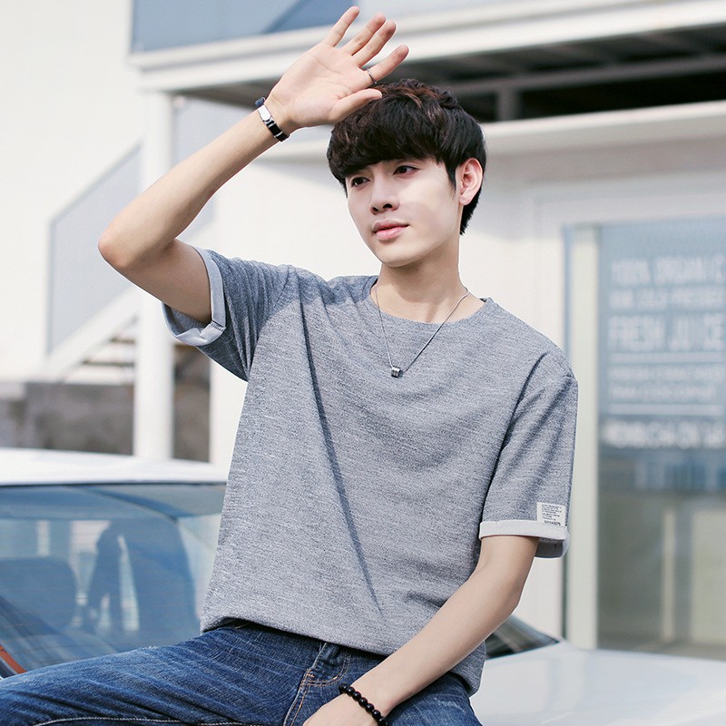 Áo phông nam trơn Hàn Quốc TN01 form vừa | BigBuy360 - bigbuy360.vn
