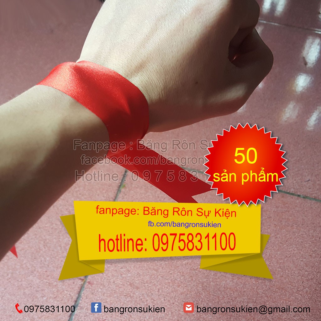 Băng rôn buộc tay trang trí