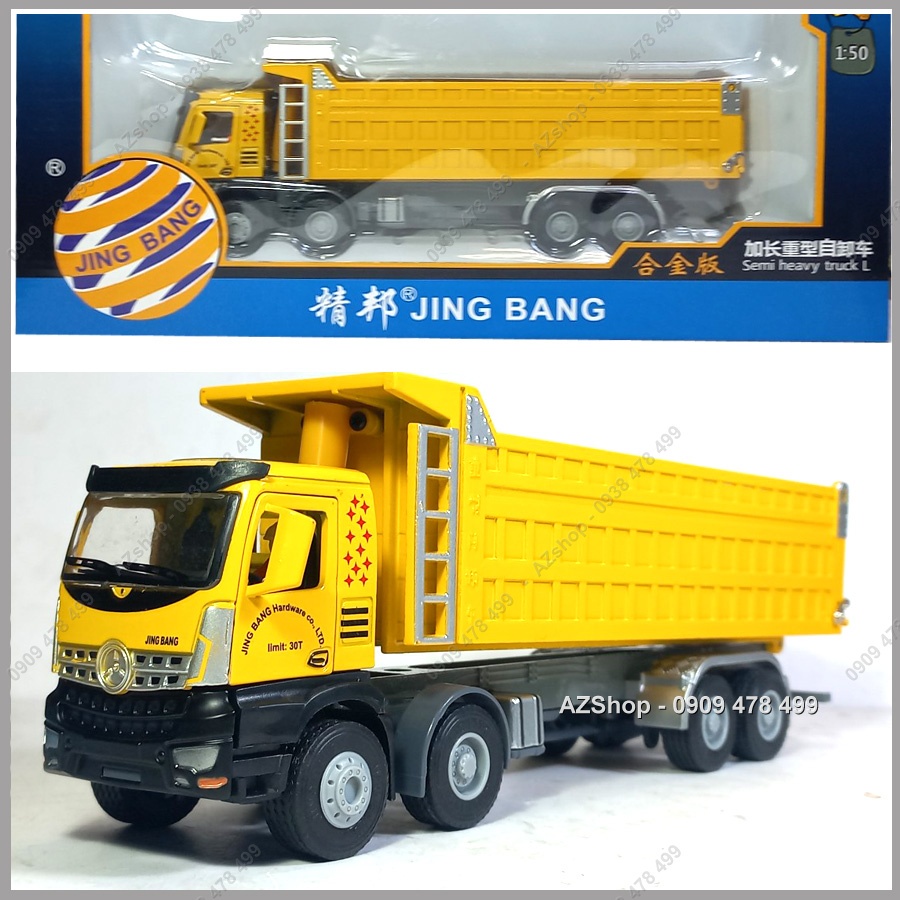 Mô Hình Kim Loại Xe Tải Ben Công Trình Hạng Nặng Tỉ Lệ 1:50 - HOWO