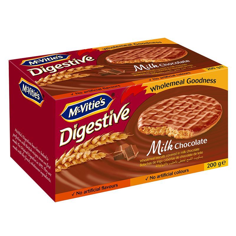 Bánh Quy Lúa Mì Nguyên Cám Vị Sô Cô La Sữa Mcvitie'S Digestive Hộp 200G - Bánh Kẹo Nhập Khẩu Chính Hãng