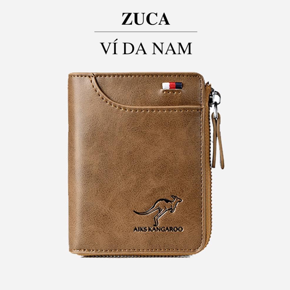 ví nam dài dáng đứng mini cầm tay chất liệu da bò hàng hiệu kẹp tiền thương hiệu ZUCA DN08 ®️