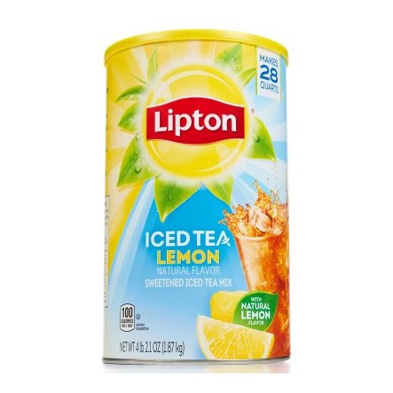 Bột trà chanh Lipton Iced Tea Lemon hàng Mỹ 2.54kg