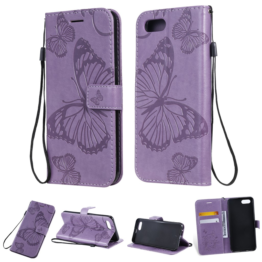 Bao da điện thoại kiêm ví hình bướm thời trang cho Huawei Nova 2i