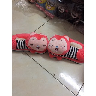 Dép bông đế cứng ôm chân
