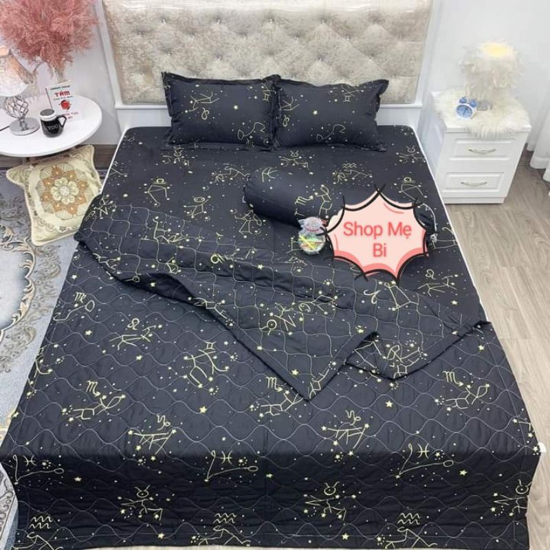 Bộ chăn ga gối,sét hè 5 món cotton cao cấp chất mềm mát siêu đẹp cực kì sang