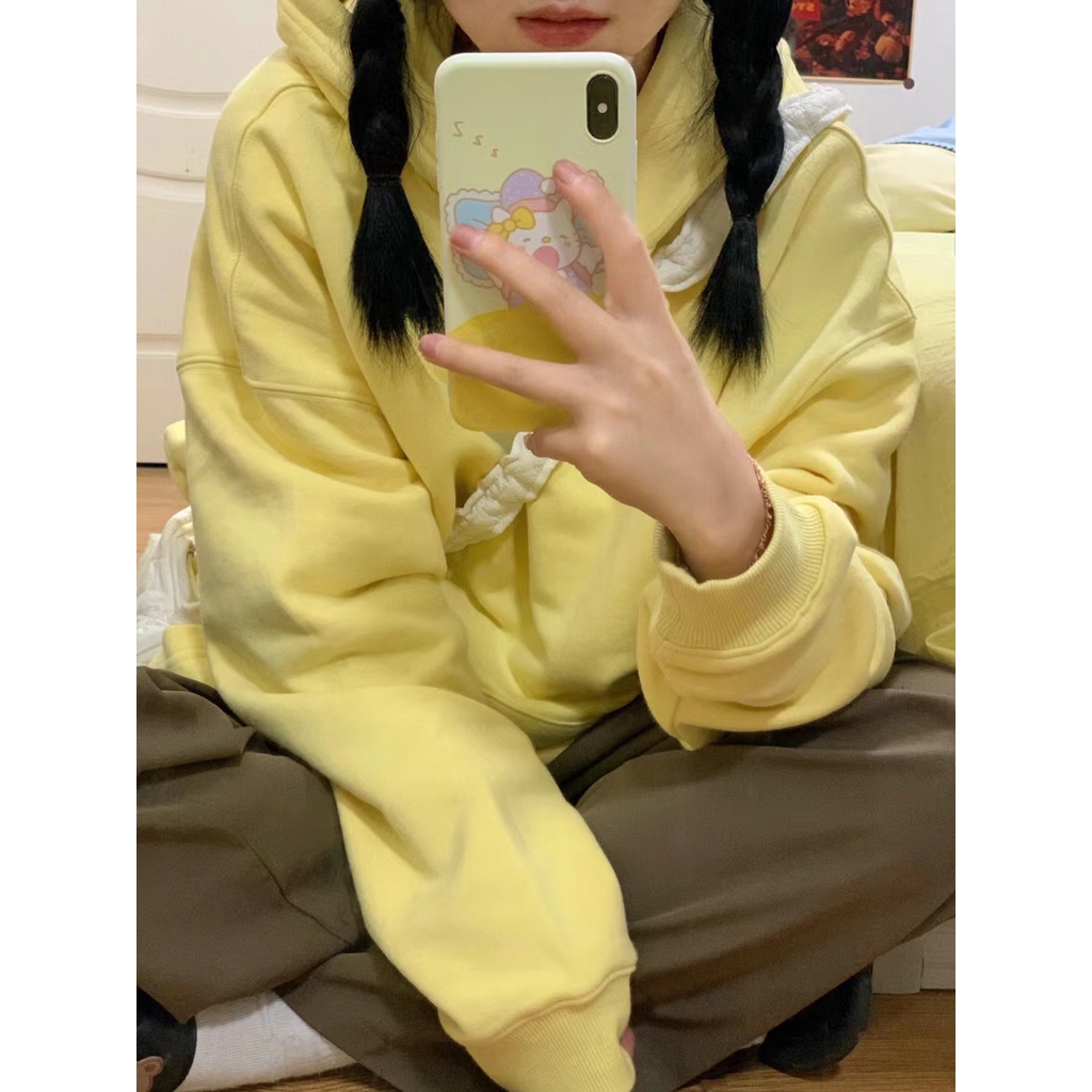 NRVP Áo Hoodie Tay Dài Oversize In Họa Tiết Phong Cách Hàn Quốc Kiểu Mới Cho Nam / Nữ