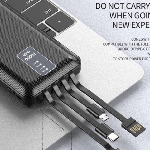 Sạc dự phòng sạc nhanh KAKU 3 dây mã KSC 457 dung lượng 10.000 mAh