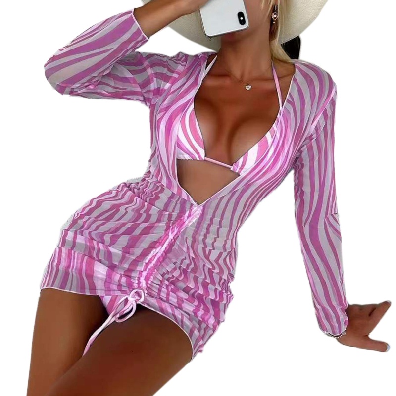 Bộ Đồ Bơi Bikini Ba Mảnh Phong Cách Brazil Gợi Cảm Cho Nữ