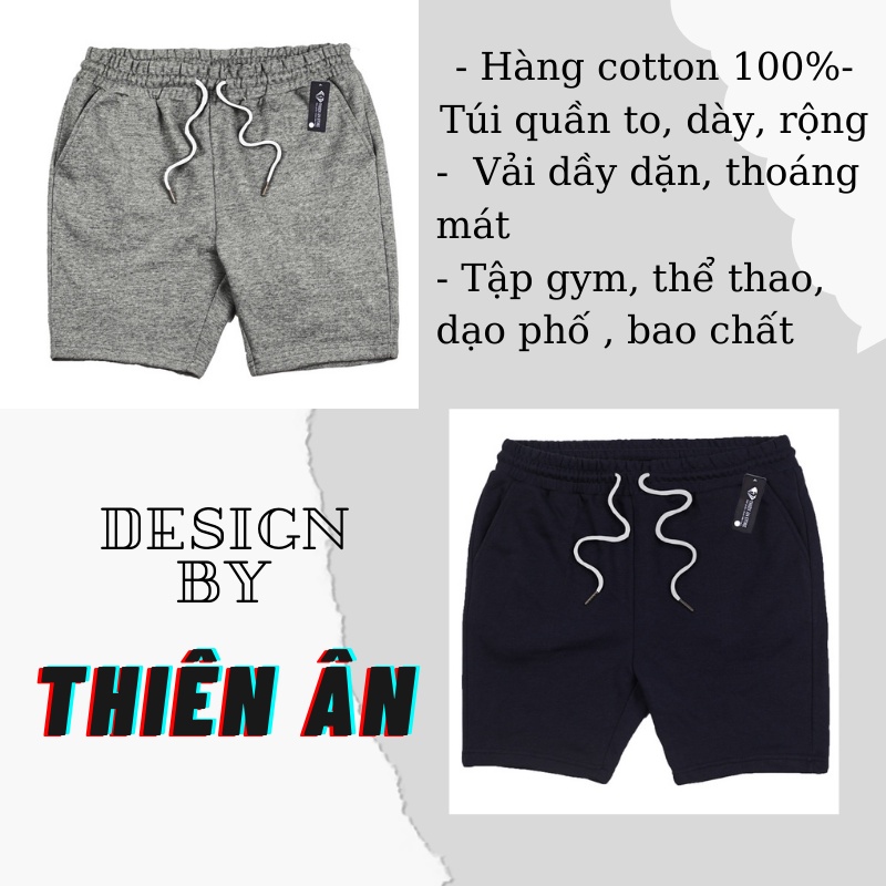 Quần đùi nam cotton co dãn 4 chiều, thoải mái vận động QD001