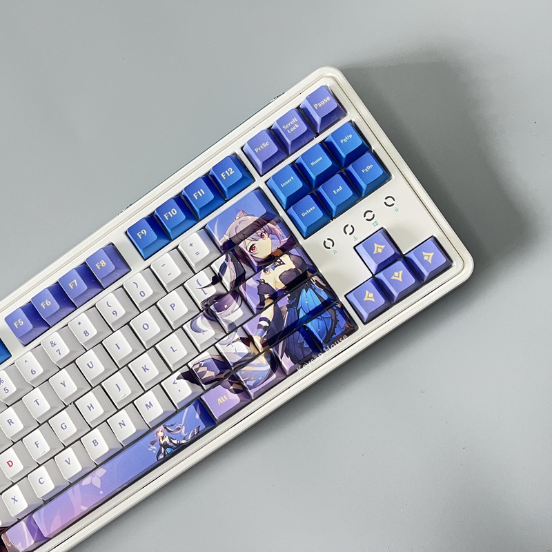 Keqing Keycap Cherry Hồ sơ Genshin Impact Anime PBT Dye Sub Bàn phím cơ học Keycap