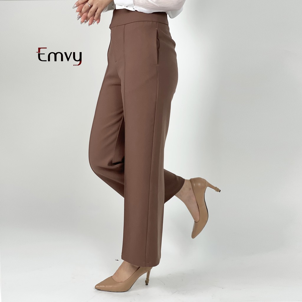 [ Mã FADIRECT20 giảm 20K đơn 150K] Quần Suông nữ công sở chất kaki mịn co dãn Emvy - Q3 | BigBuy360 - bigbuy360.vn