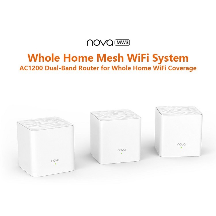 Bộ mesh wifi Tenda NOVA MW3 3 Pack chuẩn AC1200Mbps