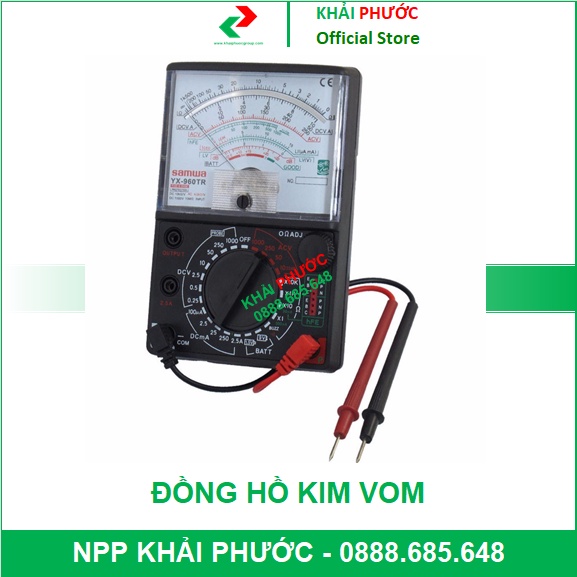 ĐỒNG HỒ ĐO ĐIỆN THÔNG MẠCH ĐIỆN TRỜ ĐIỆN ÁP VOM VÔN VOLT KIM CƠ - KHẢI PHƯỚC ELECTRIC