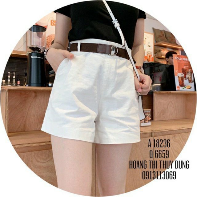 QUẦN SHORT THÔ KÈM BELT