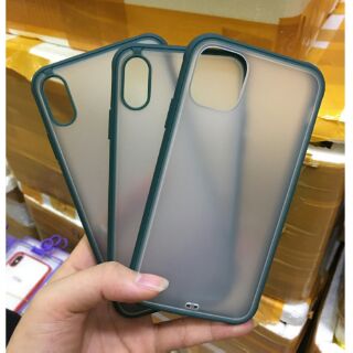 Ốp lưng Ou case nhám viền màu iphone X/ XS max/ iphone 11 Pro/ 11 Pro Max(xanh lá mạ)
