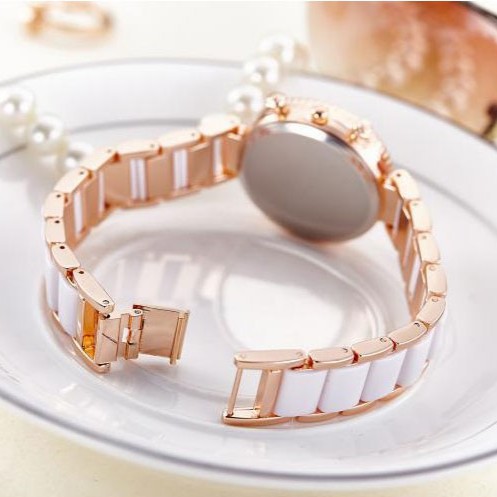 Đồng hồ nữ JW dây giả đá sứ viền mạ vàng thời trang SP713 | BigBuy360 - bigbuy360.vn