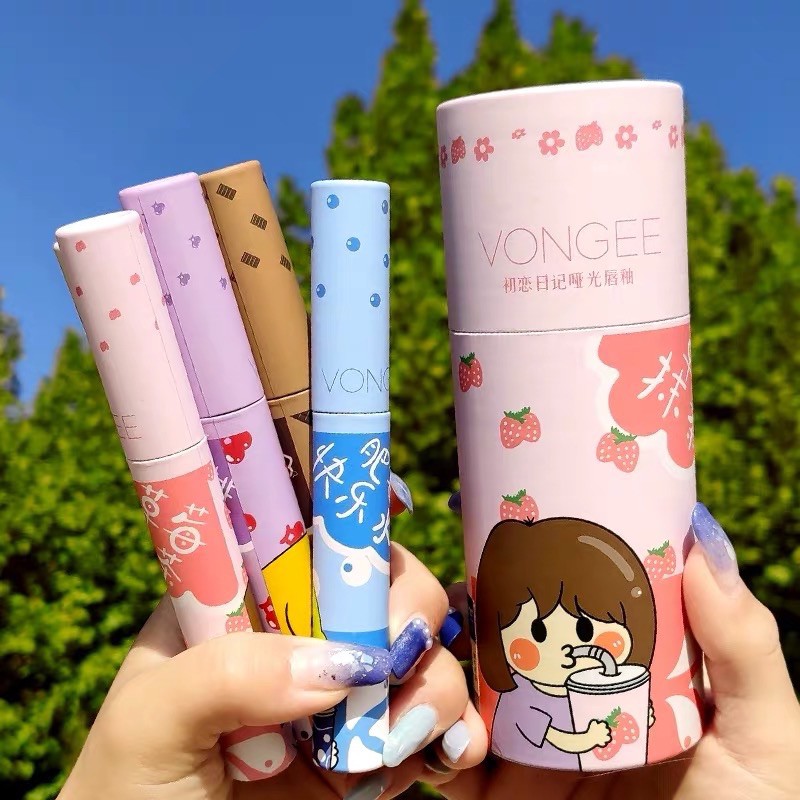 MẪU MỚI NHẤT — Set Son Kem Lì 5 Cây VONGEE Cổ Trang Gấu Vàng - Ống Son Kem 5 Cây VONGEE Nội Địa Trung | BigBuy360 - bigbuy360.vn