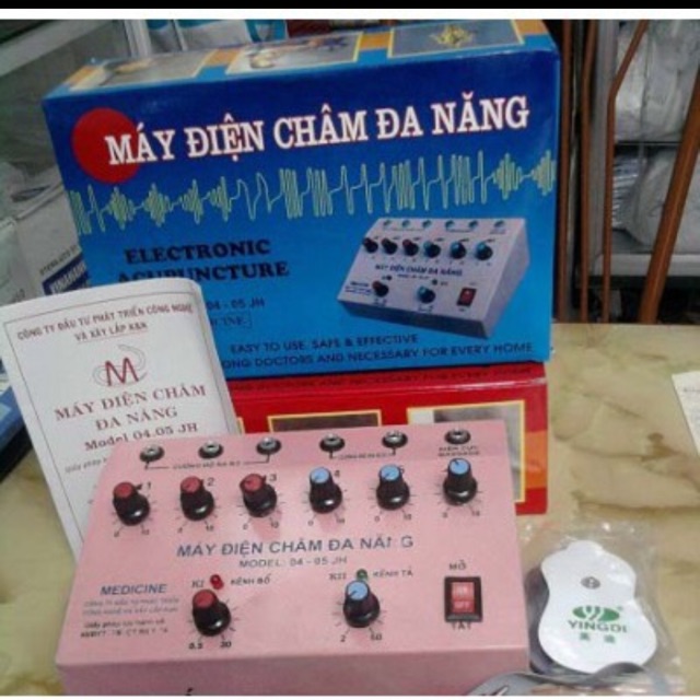 Máy điện châm đa năng 6 rắc có massager