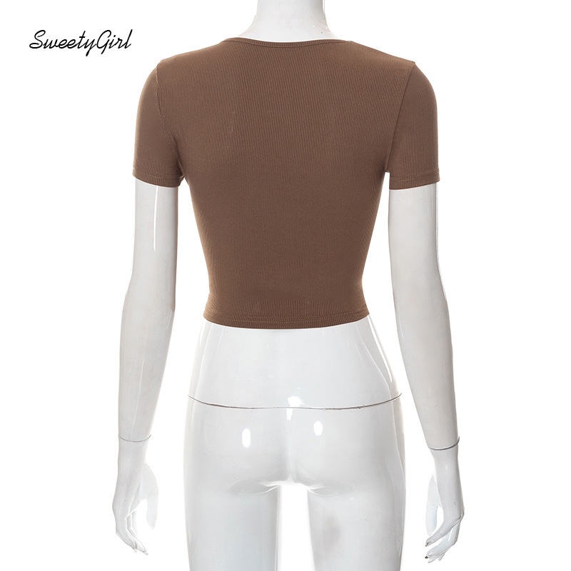 Áo Thun Trơn Cổ Tròn Ngắn Tay Ôm Dáng Thời Trang 2022 Cho Nữ