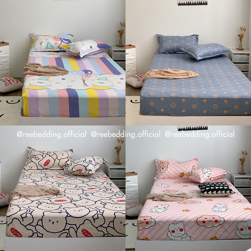 Bộ ga giường Poly Cotton REE Bedding đủ size nệm 1m2, 1m4, 1m6, 1m8 PLC146 | BigBuy360 - bigbuy360.vn