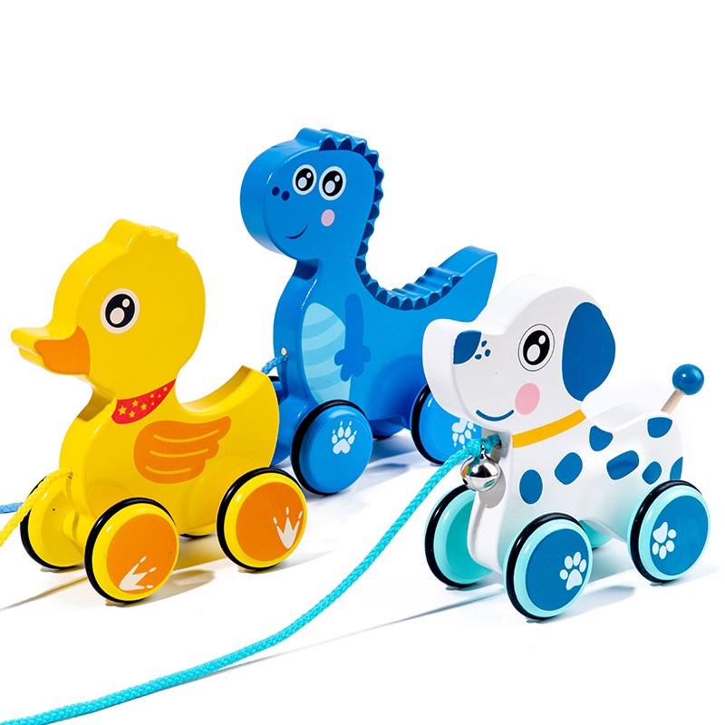 Đồ Chơi Xe Kéo Dây Với Họa Tiết Hoạt Hình Động Vật Dành Cho Bé Trai Và Bé Gái