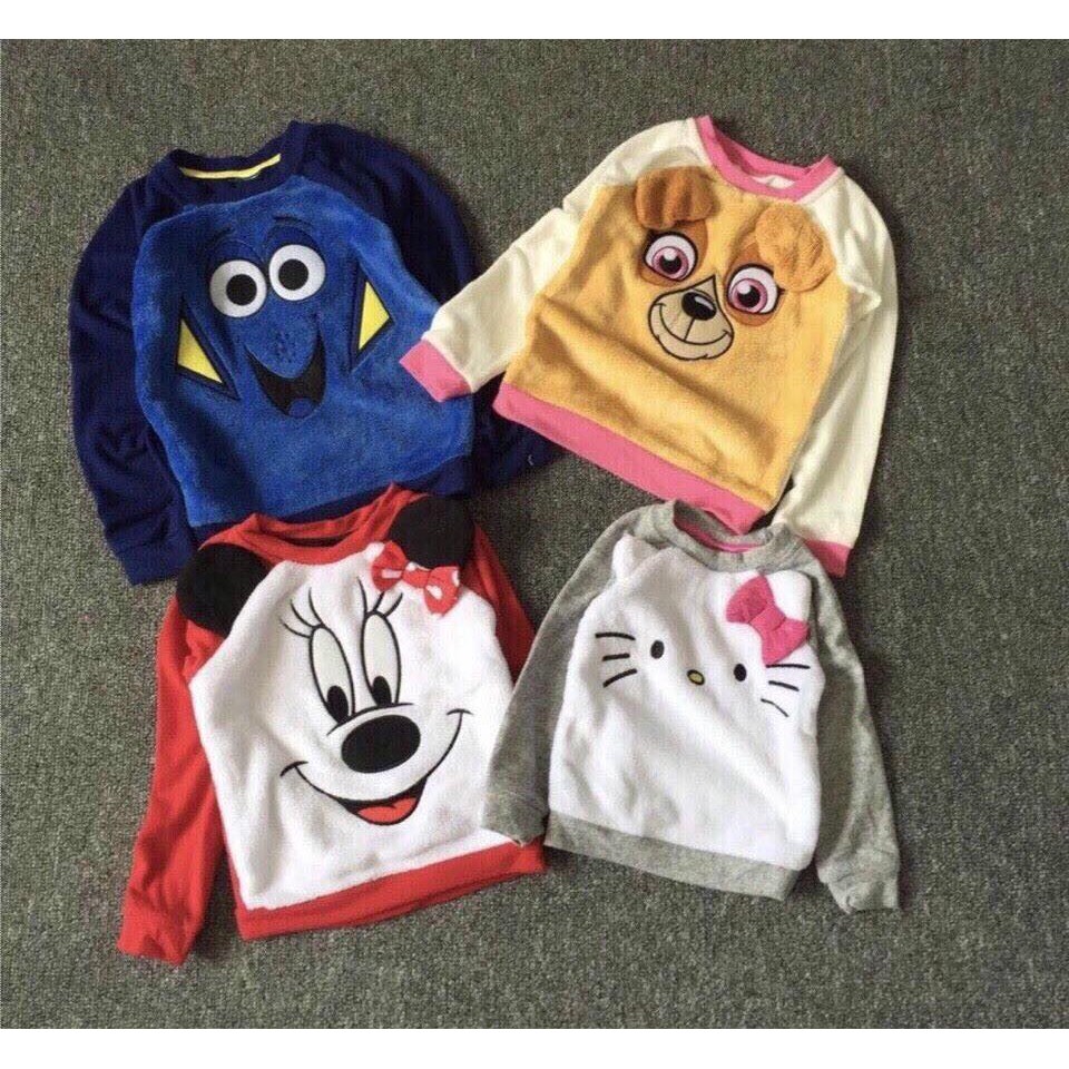 Áo nỉ Disney in hình mặt thú