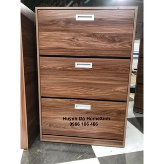 <Freeship>Tủ giày thông minh 80cm màu vân gỗ Óc chó