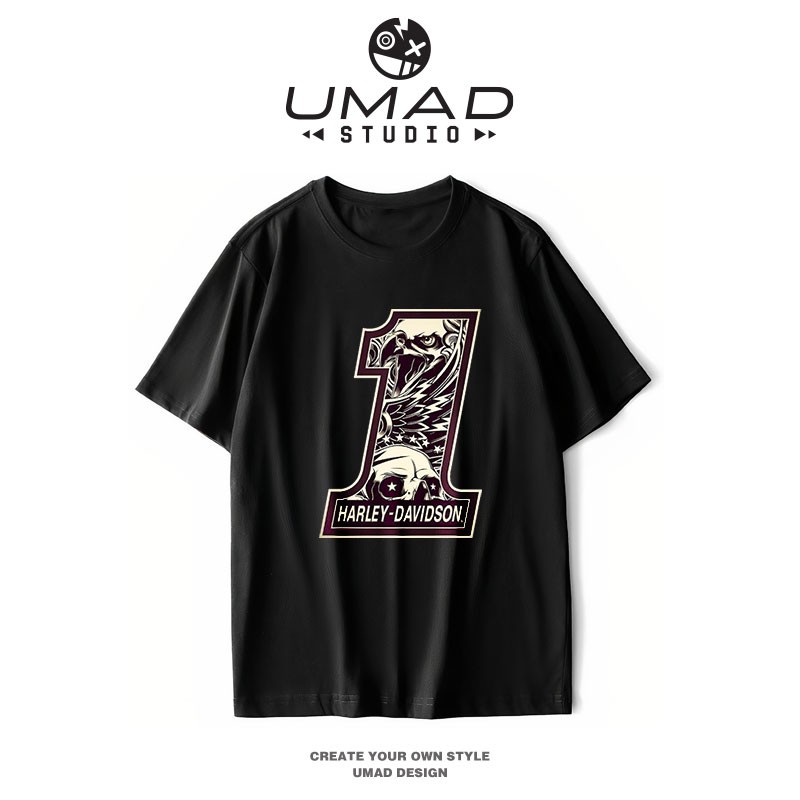 Áo thun UMAD unisex racing biker Harley Davison v.7 nam nữ tay ngắn có big size (40kg-110kg)