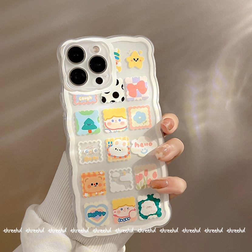 Ốp Điện Thoại Họa Tiết Lượn Sóng Thời Trang Cho iPhone 13 12 11 Pro Max iPhone 7 8 Plus SE 2020 X XR Xs Max